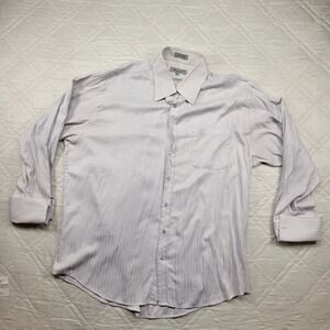 Fratello Vintage white‎ long sleeve dress shirt w/ design size 19 1/2 36-37